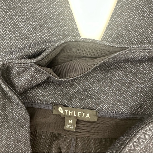 Athleta Black Blue Herringbone Mercer Tights Leggings Tights Pants Size M - Picture 15 of 16